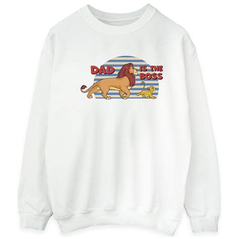 Disney The Lion King Dad Boss Bianco Abbigliamento Felpe Uomo