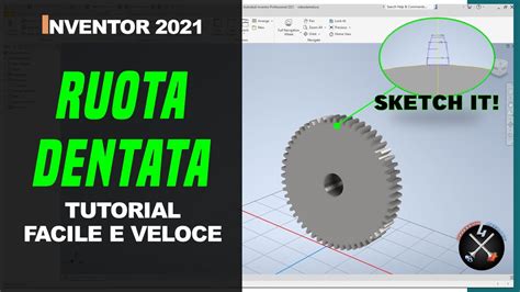 Ruota Dentata Tutorial Autodesk Inventor 2021 ITA YouTube