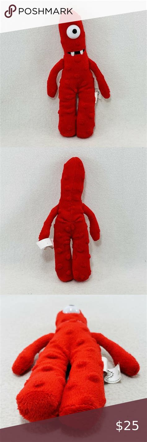 Nanco Yo Gabba Cadabra Muno Cyclop Plush Toy Monster Red Big One Eye