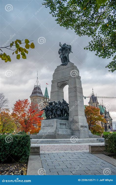 National War Memorial in Ottawa in Autumn Editorial Photo - Image of ...