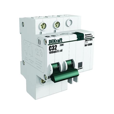 DEKraft Дифференциальный автомат ДИФ-101 2Р 16А 30мА тип AC (С) 4,5кА ...