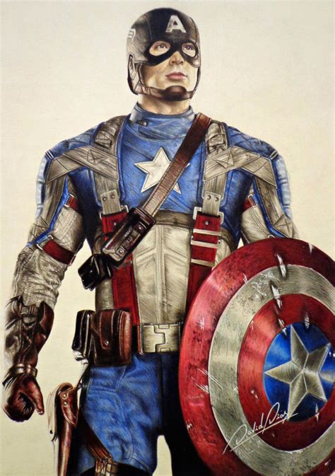 Captain America Pencil Drawing