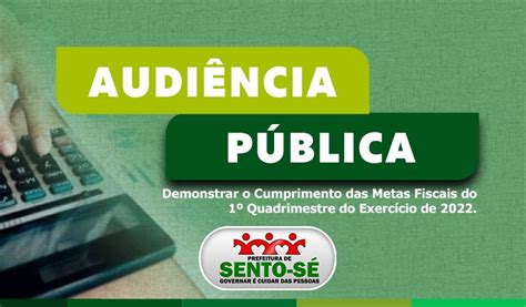 Prefeitura De Sento Sé Realiza Audiência Pública Para Apresentar Metas