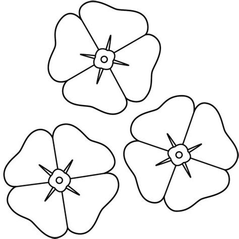 Printable remembrance-day-poppy - Coloringpagebook.com