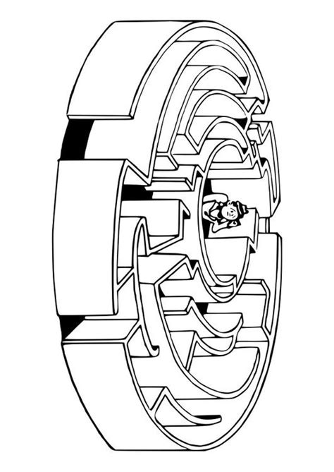 Bilde å fargelegge av labyrint gratis fargeleggingsbilde bilde 30187