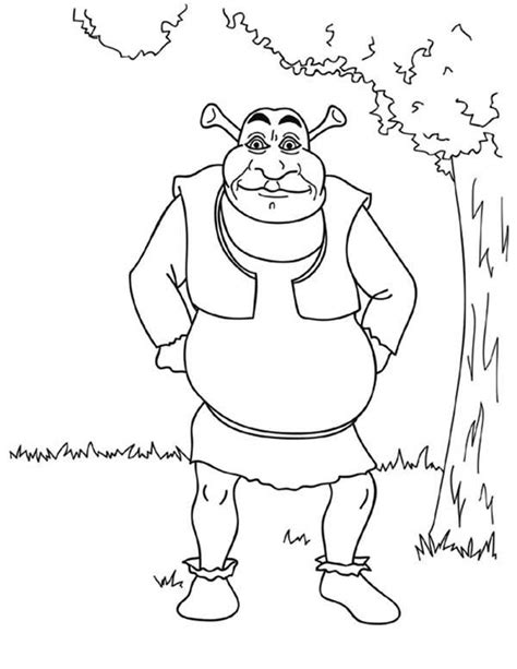 Drawing of Shrek Coloring Page | Color Luna