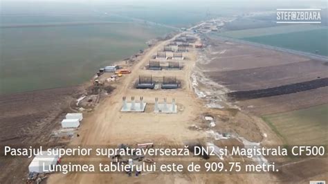 VIDEO Imagini spectaculoase cu stadiul Viaductului Domnești Târg de