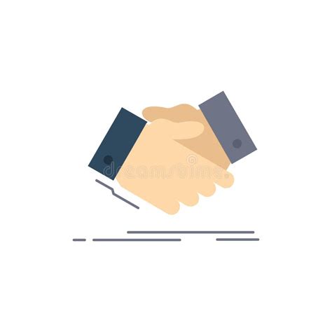 Handshake Hand Shake Shaking Hand Agreement Business Flat Color