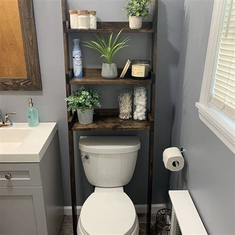 Bathroom Ladder Shelf Over Toilet DIY Rispa