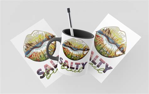 Salty Beach Sexy Lips Sublimation By Blossomfonts Thehungryjpeg