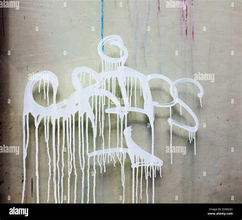 tag on window marking crips territory Stock Photo - Alamy