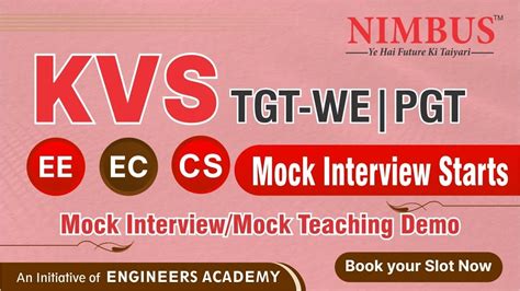 KVS TGT WE KVS PGT Interview Preparation KVS Mock Interview Demo