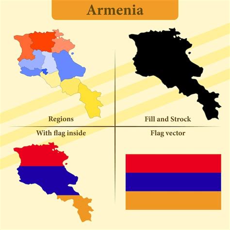 Mapa Vectorial De Armenia Estados Vectoriales Y L Neas Y Completo Con