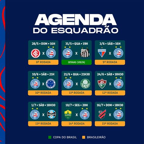 Cbf Detalha Tabela De Mais Cinco Jogos Do Bahia Na Série A