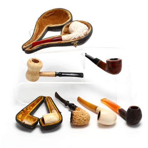 Seven Antique & Vintage Smoking Pipes (Lot 618 - October Gallery ...