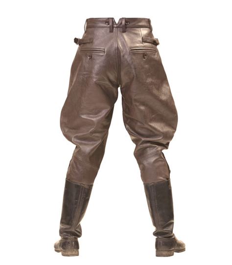 Ww2 German Style Brown M32 Leather Breeches Ww2 German Leather