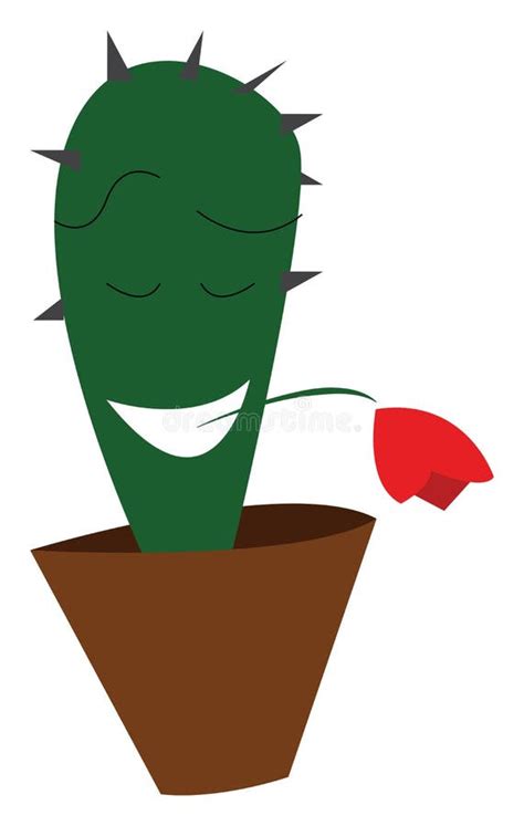 Un Emoji RomÃntico Cactus Con Los Ojos Cerrados Y La Boca Abierta