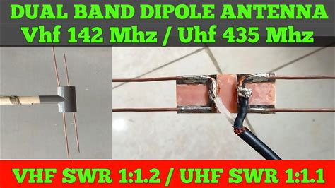 Vhf And Uhf Dipole Antenna Youtube