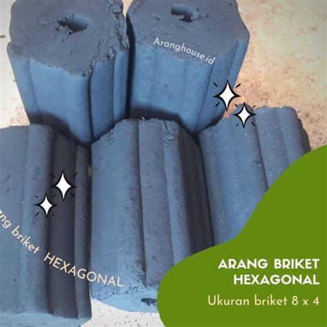 Jual Arang Briket Hexagonal Kelapa Kwalitas Ekspor Barbeque Kemasan