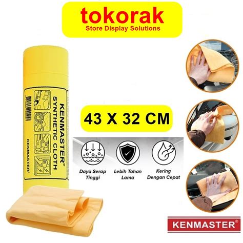 Jual KAIN LAP KANEBO MOBIL KENMASTER REFILL 43X32 PLAS CHAMOIS BESAR