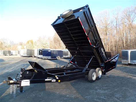 16 Ft Dump Trailer 16000 Lb Gvwr 4 Ft High Sides 165 Cubic Yard