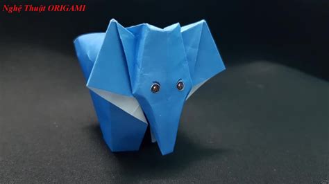 Origami G P Ch Voi Con D Th Ng How To Make A Paper Elephant