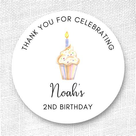 Birthday Sticker Happy Birthday Sticker Birthday Favor Etsy