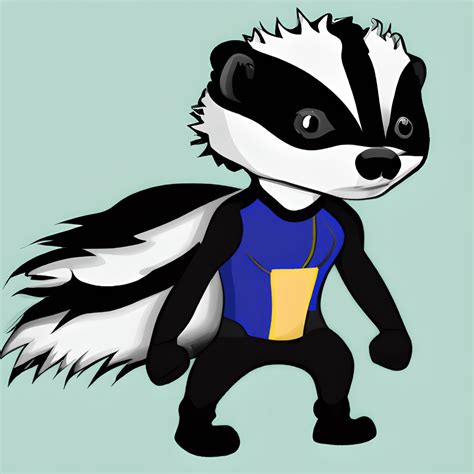 Honey Badger Super Hero Cartoon · Creative Fabrica