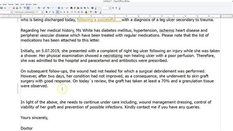 Nursing Discharge Letter Following Surgery Youtube