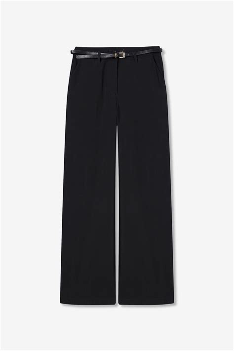 Black Wide Leg Trousers - 71012988_000 - Vilanova