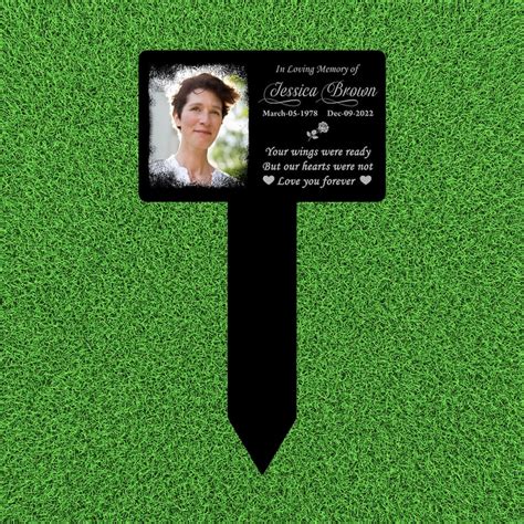 Photo Grave Marker Personalized, Temporary Grave Marker With Photo ...