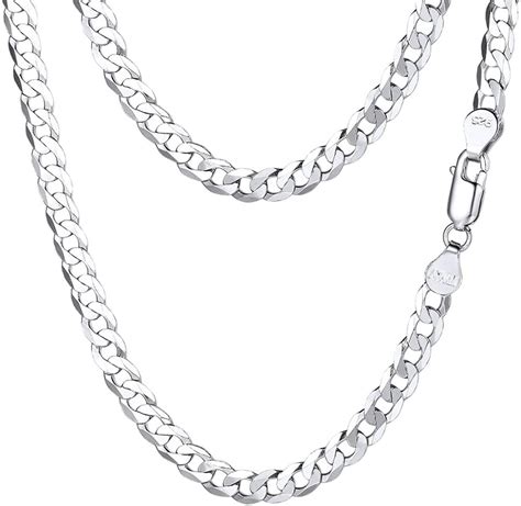 Chaîne figaro italienne chaîne maille cubaine en argent sterling 925