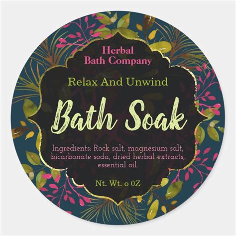 Bath Soak Labels Zazzle