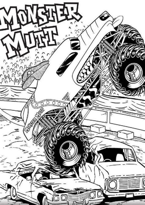 Monster Truck Drawing, Monster Truck Coloring Pages, Cars Coloring ...