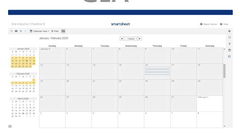 Smartsheet Calendar Widget Anni Malena