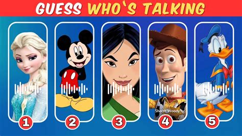 Guess Disney Character Voices Quiz Challenge YouTube