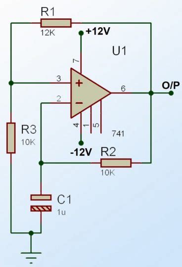 Square Wave Generator Circuit With Op Amp Ic 741