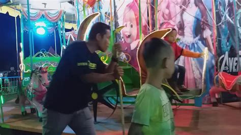 Pasar Malam Naek Wahana Permainan Anak Anak Lapangan Asri Bumiayu Youtube