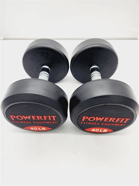 5-30LB Powerfit Round Rubber Dumbbells Pairs (Rack not Included ...