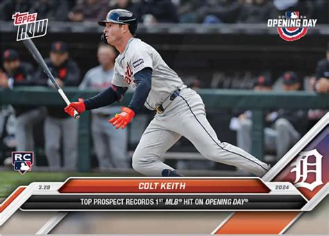 Mlb Detroit Tigers 2024 Now Baseball Single Card Colt Keith Exclusive