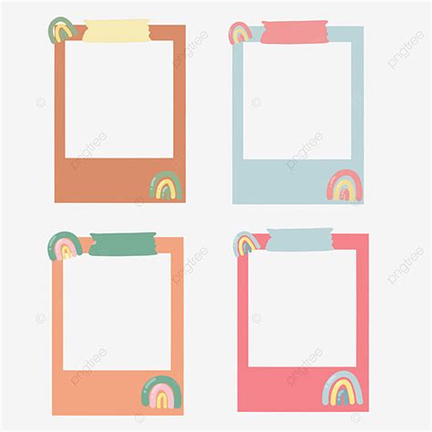 Bright Boho Rainbow Clipart Transparent Png Hd Boho Rainbow Polaroid