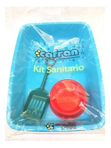 Kit Sanitario Para Gatos Litera Palita Comedero