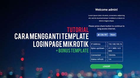 Cara Mengganti Login Page Hotspot Mikrotik Youtube