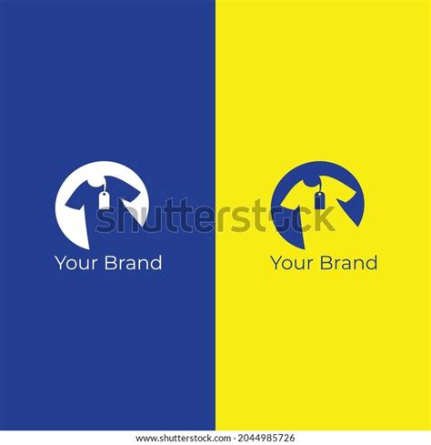 T Shirt Logo Blue Background Stock Vector (Royalty Free) 2044985726 ...