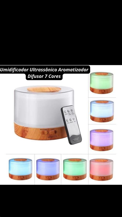 Difusor Aromatizador Umidificador Ultrassonico 7 Cores Store Feed