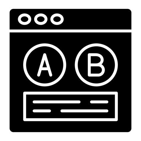 Ab Testing Glyph Icon 15037787 Vector Art At Vecteezy