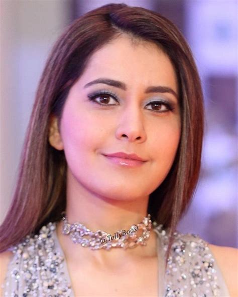 Gorgeous Telugu Girl Rashi Khanna Long Hair Chubby Cheeks Face Closeup