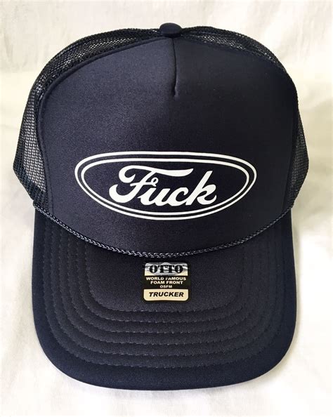 Yahoo オークション FUCK オーバルロゴプリント ブラック トラッカー