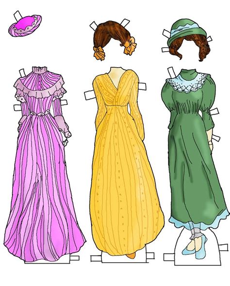 Miss Missy Paper Dolls With Images Paper Dolls Colorful Dresses