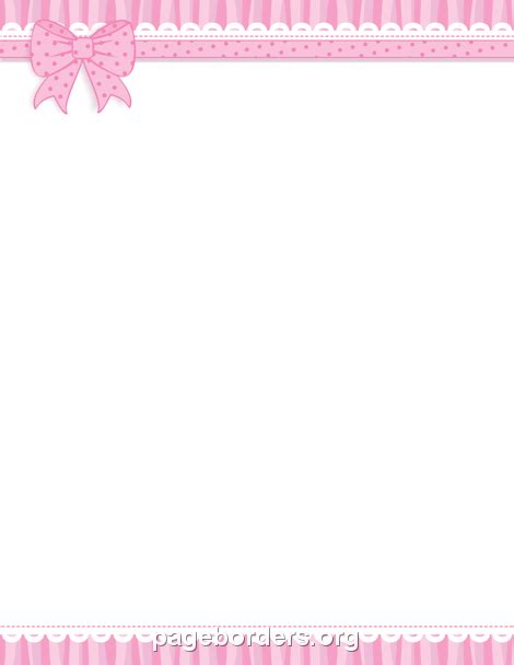 Pink Ribbon Border: Clip Art, Page Border, and Vector Graphics